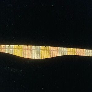 14k Flat Mesh Necklace in yellow gold, rose gold and white gold.